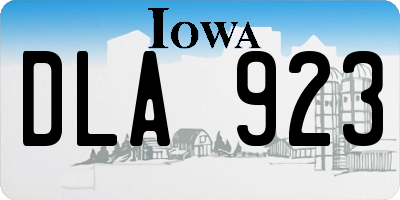 IA license plate DLA923