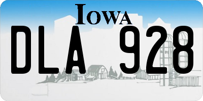 IA license plate DLA928