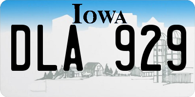 IA license plate DLA929