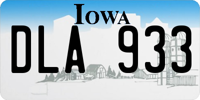 IA license plate DLA933