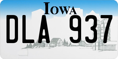 IA license plate DLA937