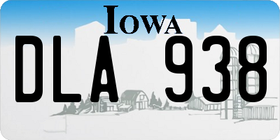 IA license plate DLA938