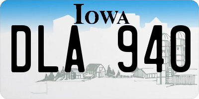 IA license plate DLA940