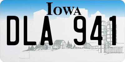 IA license plate DLA941