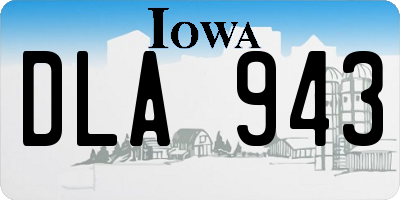 IA license plate DLA943