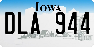 IA license plate DLA944