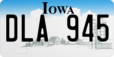 IA license plate DLA945