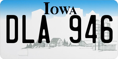IA license plate DLA946