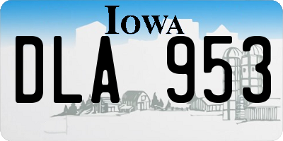 IA license plate DLA953