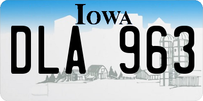 IA license plate DLA963