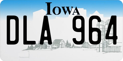 IA license plate DLA964