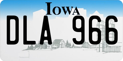 IA license plate DLA966