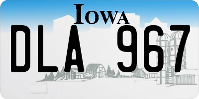 IA license plate DLA967