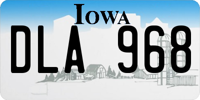 IA license plate DLA968
