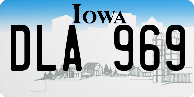 IA license plate DLA969