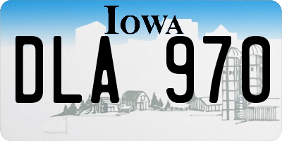 IA license plate DLA970