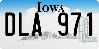 IA license plate DLA971