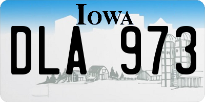 IA license plate DLA973