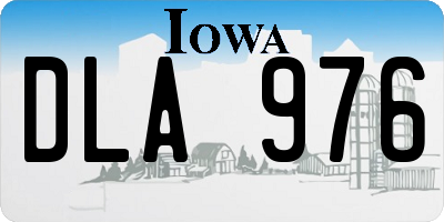 IA license plate DLA976