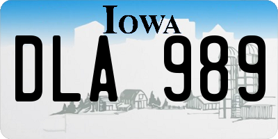 IA license plate DLA989
