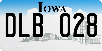 IA license plate DLB028