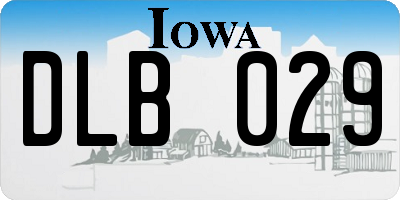 IA license plate DLB029