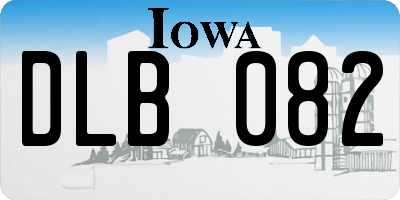 IA license plate DLB082