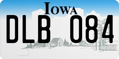 IA license plate DLB084