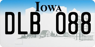 IA license plate DLB088