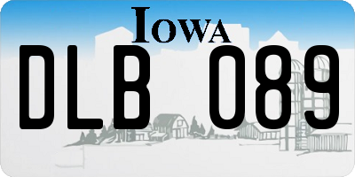 IA license plate DLB089