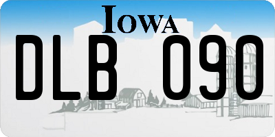 IA license plate DLB090