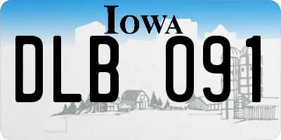 IA license plate DLB091