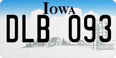 IA license plate DLB093
