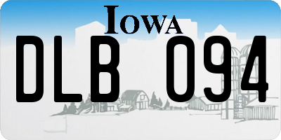 IA license plate DLB094