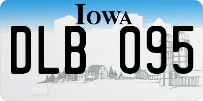 IA license plate DLB095