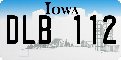 IA license plate DLB112