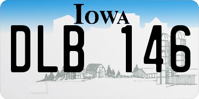 IA license plate DLB146