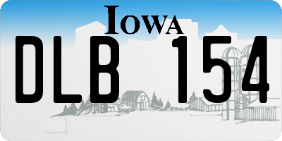 IA license plate DLB154