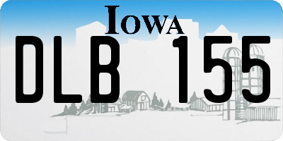 IA license plate DLB155