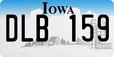 IA license plate DLB159