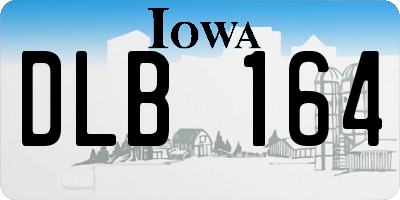IA license plate DLB164