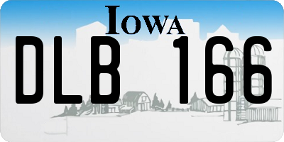 IA license plate DLB166