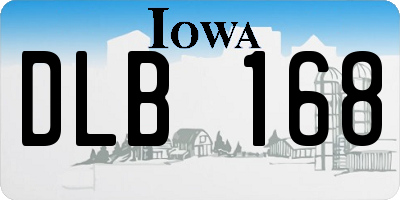 IA license plate DLB168