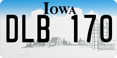 IA license plate DLB170