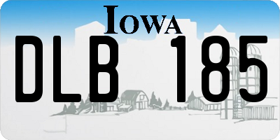 IA license plate DLB185
