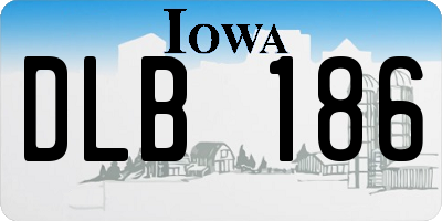 IA license plate DLB186