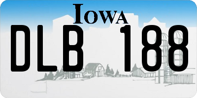 IA license plate DLB188