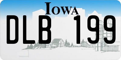 IA license plate DLB199
