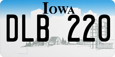 IA license plate DLB220