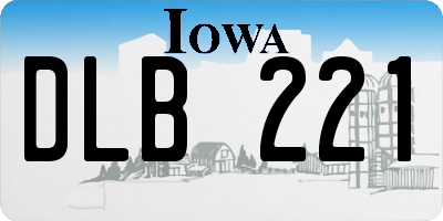 IA license plate DLB221